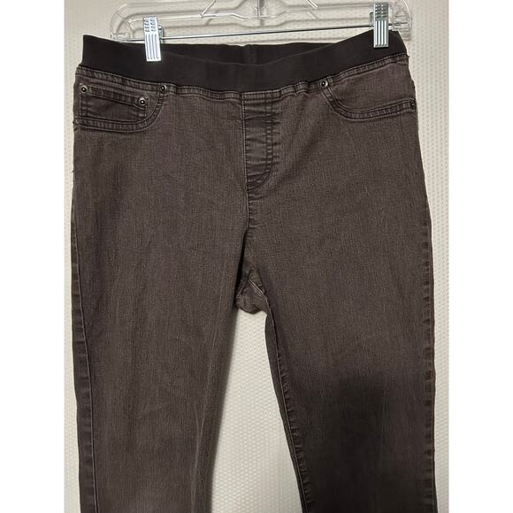 Chico’s Ultimate Fit Grey Wash Legging Jean Elastic Waist Size 1 (Medium) - Picture 2 of 10